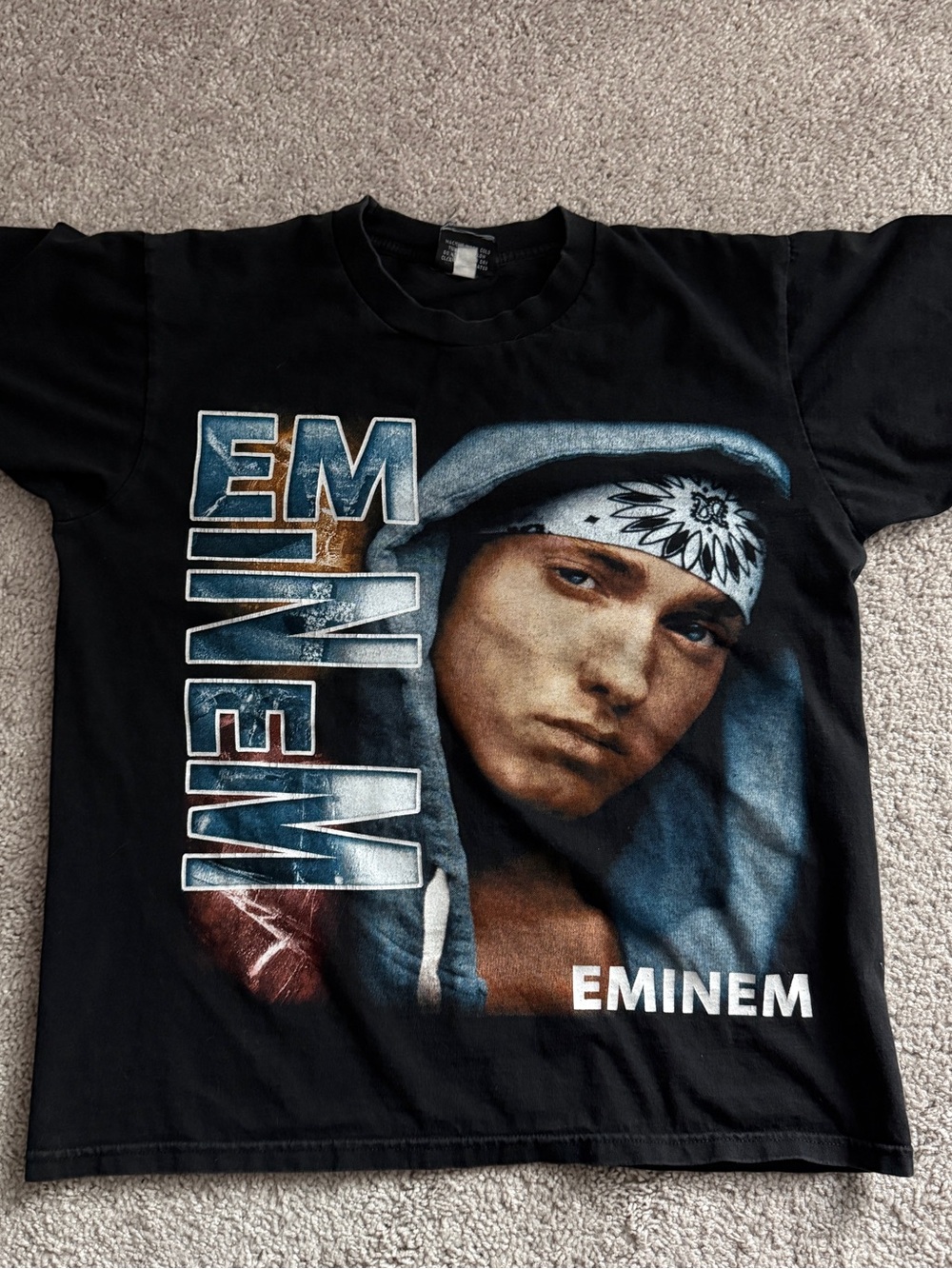 Vintage Eminem double-sided graphic band rap tee. Heavy Metal tag 21” Large